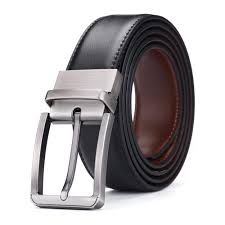 Men reversible leather belt for formal dress