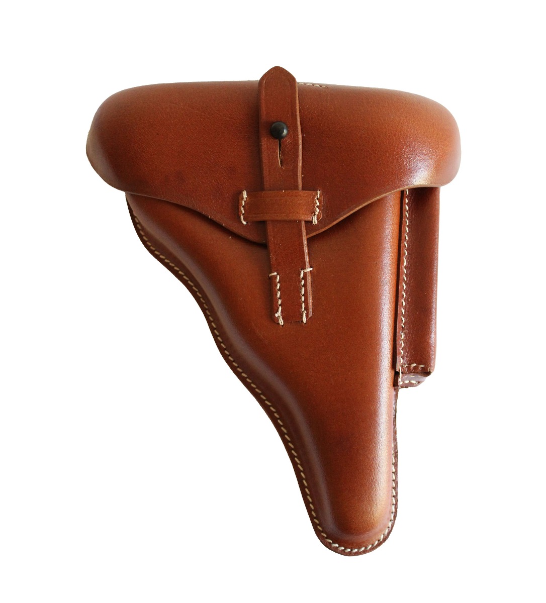 German police p08 lugar holster brown hard shell dwm 1917