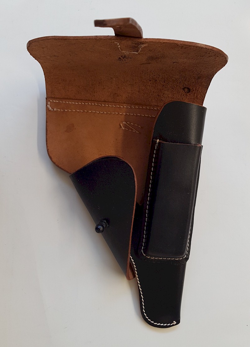 German P38 Soft Shell Black Holster – Leather